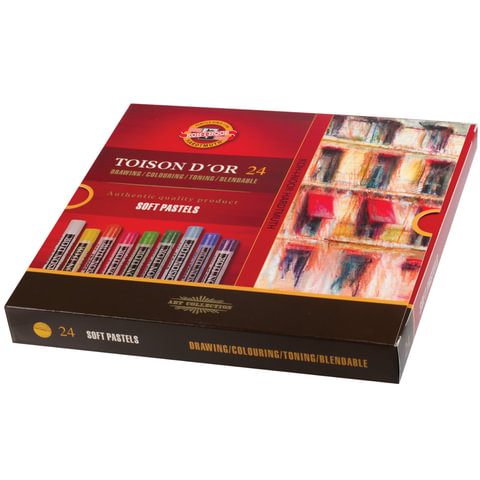 Пастель мягкая художественная KOH-I-NOOR "Toison D'or", 24 цвета, Пастель мягкая художественная KOH-I-NOOR "Toison D'or", 24 цвета,