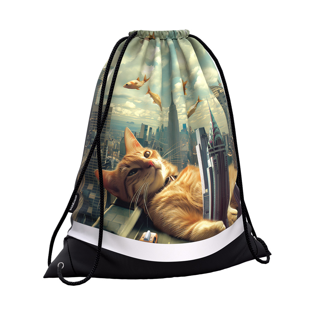 Мешок для обуви ErichKrause 365x440мм Big City Cats Мешок для обуви ErichKrause 365x440мм Big City Cats