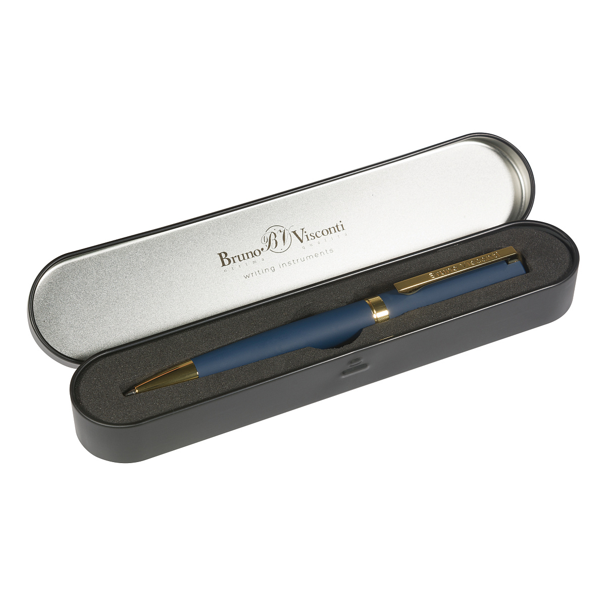 РУЧКА "MILANO" В МЕТАЛЛИЧЕСКОМ ФУТЛЯРЕ 1.0 ММ, СИНЯЯ (корпус синий,