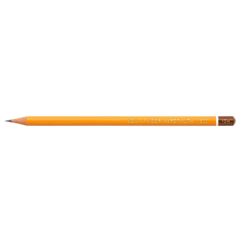 Карандаш чернографитный KOH-I-NOOR "1500", 1 шт., 10H, корпус желтый, Карандаш чернографитный KOH-I-NOOR "1500", 1 шт., 10H, корпус желтый,