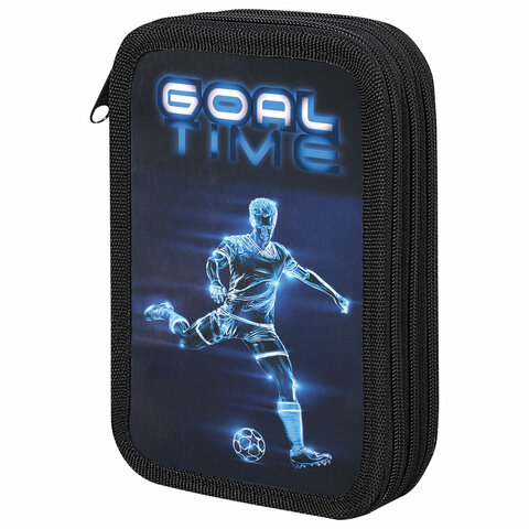 Пенал ПИФАГОР, 3 отделения, ламинированный картон, 19х11 см, "Goal", Пенал ПИФАГОР, 3 отделения, ламинированный картон, 19х11 см, "Goal",