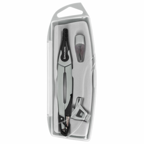 Готовальня BRAUBERG ULTRA, 4 предмета: циркуль 135 мм, запасные грифели, Готовальня BRAUBERG ULTRA, 4 предмета: циркуль 135 мм, запасные грифели,