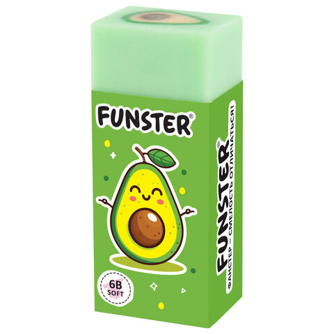 Ластик FUNSTER (ФАНСТЕР) "AVOCADO", 50х21х16 мм, прямоугольный, Ластик FUNSTER (ФАНСТЕР) "AVOCADO", 50х21х16 мм, прямоугольный,