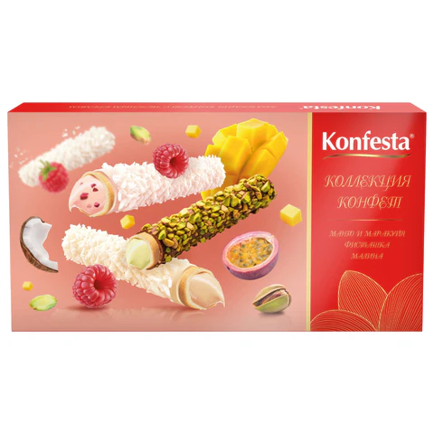 Конфеты глазированные KONFESTA, ассорти вкусов с манго, малиной, фисташкой, 150 Конфеты глазированные KONFESTA, ассорти вкусов с манго, малиной, фисташкой, 150