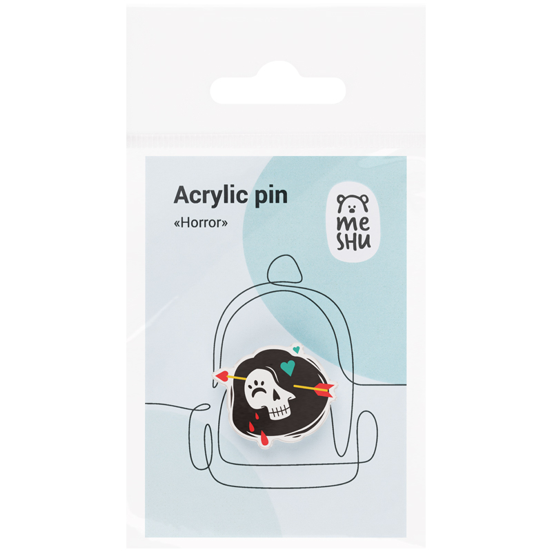 Значок акриловый MESHU "Horror", прямая УФ-печать, 3,8*2,5см Значок акриловый MESHU "Horror", прямая УФ-печать, 3,8*2,5см