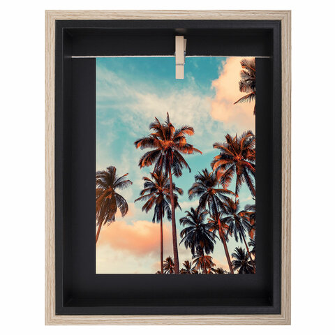 Рамка из МДФ BRAUBERG LOFT BLACK BOX, фото 13х18 см, с прищепкой, 20х25 см, Рамка из МДФ BRAUBERG LOFT BLACK BOX, фото 13х18 см, с прищепкой, 20х25 см,