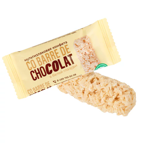 Конфеты мультизлаковые CO BARRE DE CHOCOLAT с белой глазурью, 135 г, УТ-00032332 Конфеты мультизлаковые CO BARRE DE CHOCOLAT с белой глазурью, 135 г, УТ-00032332