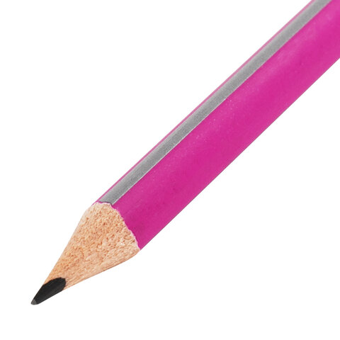 Карандаш чернографитный BRAUBERG, 1 шт., "Alderida", НВ, трехгранный,