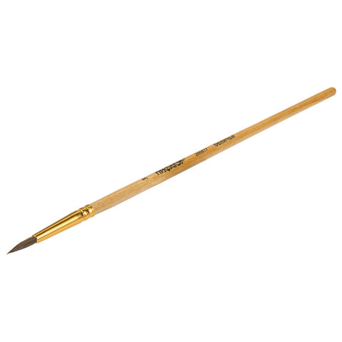 Кисть ПИФАГОР, беличья, круглая, № 3, 200817