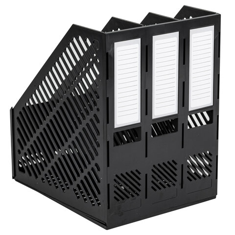 Лоток вертикальный для бумаг BRAUBERG "Office-Expert", 255 мм, 3