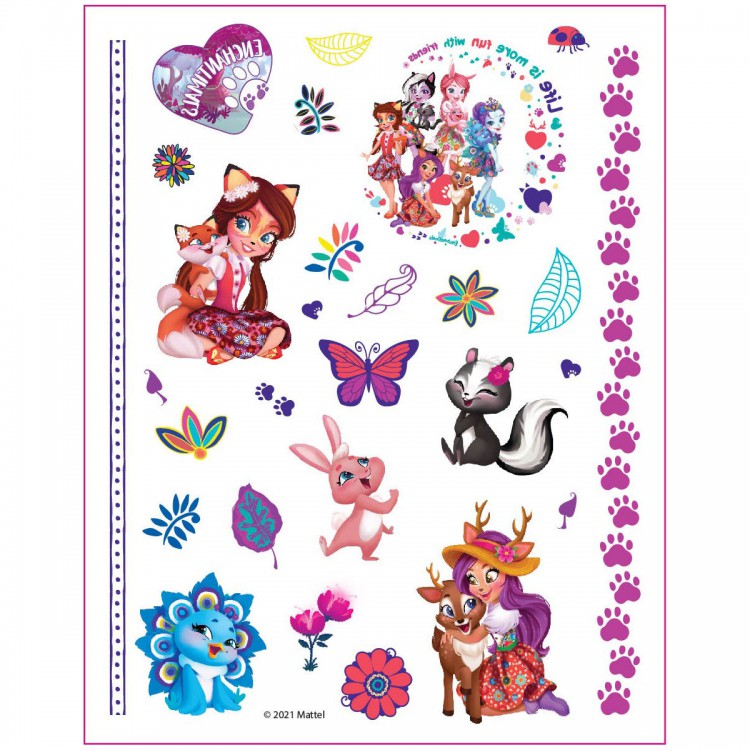 Наклейки - татуировки «Энчантималс», 2 листа, дизайн 1 Наклейки - татуировки «Энчантималс», 2 листа, дизайн 1