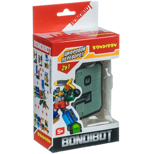 Трансформер 2в1 BONDIBOT Bondibon BOX 10,5?6?15,5 см, цифра"9", Трансформер 2в1 BONDIBOT Bondibon BOX 10,5?6?15,5 см, цифра"9",
