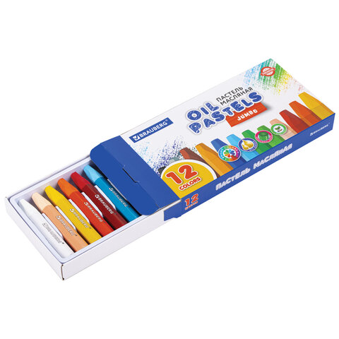 Пастель масляная восковые мелки утолщенные 12 цветов, BRAUBERG PREMIUM, 272711 Пастель масляная восковые мелки утолщенные 12 цветов, BRAUBERG PREMIUM, 272711