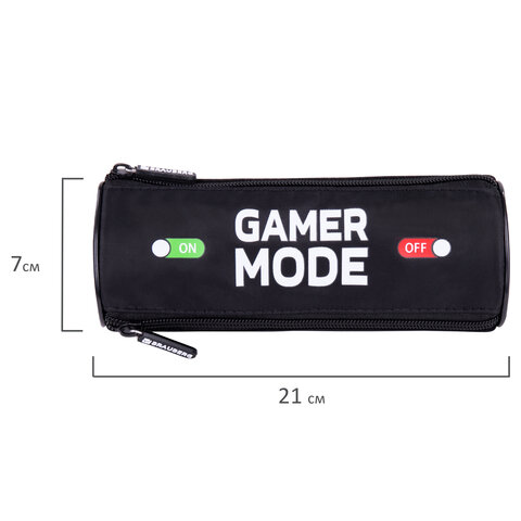 Пенал BRAUBERG, 3 отделения, нейлон, 21х7х7 см, "Gamer", 270841 Пенал BRAUBERG, 3 отделения, нейлон, 21х7х7 см, "Gamer", 270841
