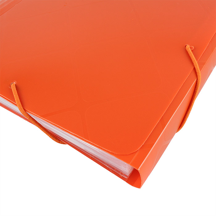 Папка на резинке А4 13 отделений Diamond оранжевая Папка на резинке А4 13 отделений Diamond оранжевая