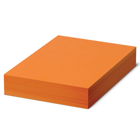 Бумага цветная BRAUBERG, А4, 80 г/м2, 500 л., интенсив, оранжевая, для офисной