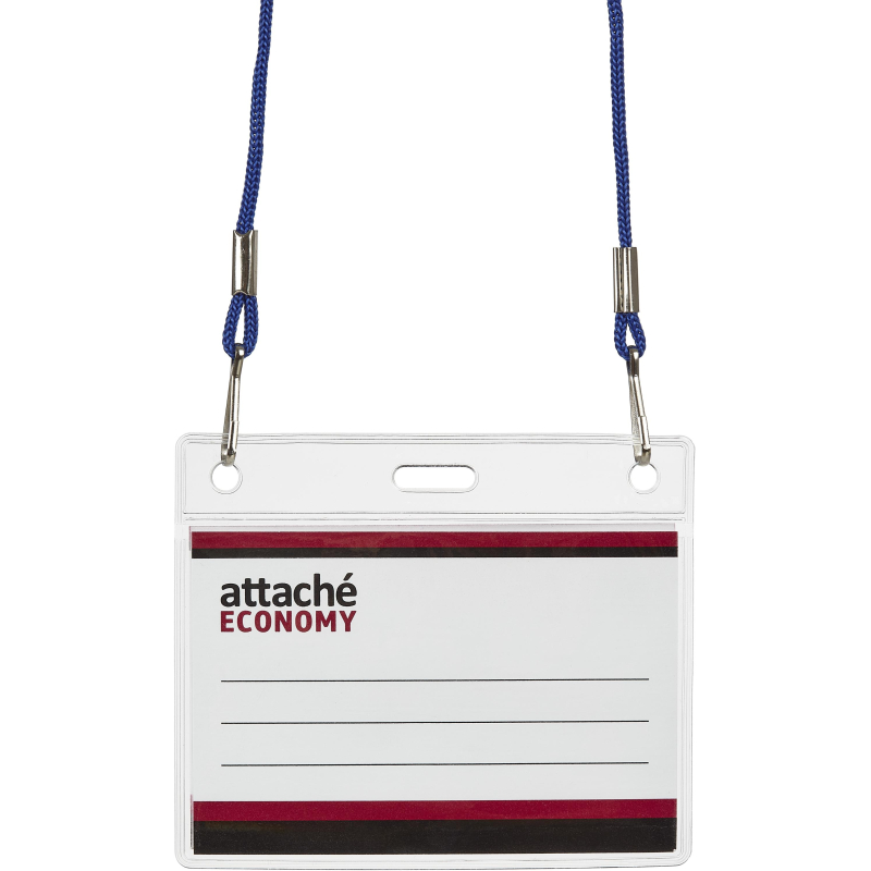 Бейдж Attache Economy 78x96 150мкм, шнур.2заж 45см син, вкладыш 60x90 5шт/уп Бейдж Attache Economy 78x96 150мкм, шнур.2заж 45см син, вкладыш 60x90 5шт/уп