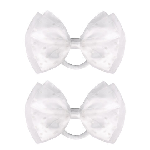 Банты для волос НАБОР 2 шт., 7х11 см, 6,5х10 см, 7х9 см, белый, АССОРТИ, MONTE