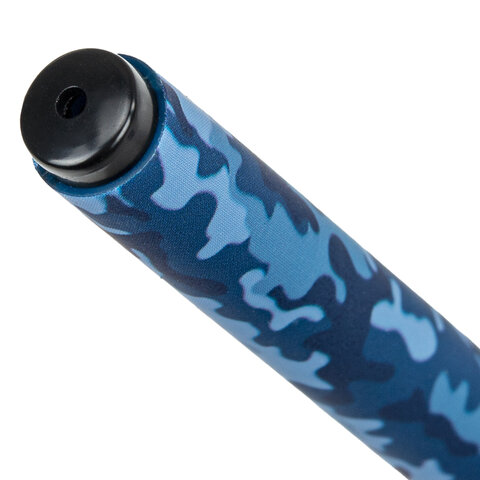 Ручка шариковая BRAUBERG SOFT TOUCH GRIP "MILITARY", СИНЯЯ, мягкое Ручка шариковая BRAUBERG SOFT TOUCH GRIP "MILITARY", СИНЯЯ, мягкое