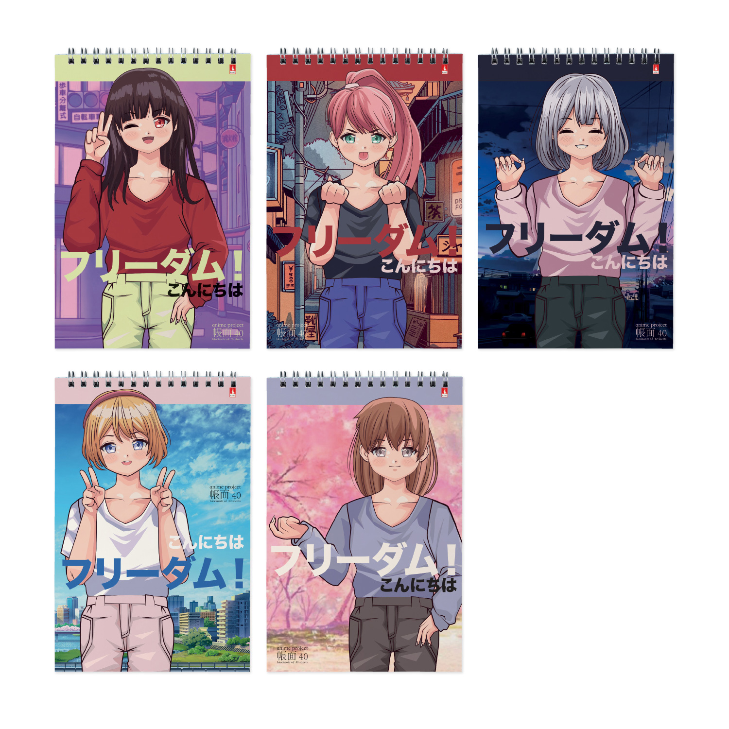 БЛОКНОТ ГР. Ф.А5 40 Л. "ANIME.FREEDOM" 5 ВИДОВ БЛОКНОТ ГР. Ф.А5 40 Л. "ANIME.FREEDOM" 5 ВИДОВ