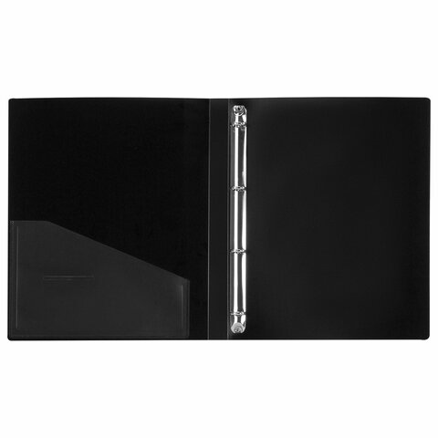 Папка на 4 кольцах, ширина 25 мм, BRAUBERG EXTRA, до 170 листов, ЧЕРНАЯ, 0,7 мм, Папка на 4 кольцах, ширина 25 мм, BRAUBERG EXTRA, до 170 листов, ЧЕРНАЯ, 0,7 мм,