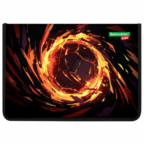 Папка для тетрадей BRAUBERG KIDS А4, 1 отделение, пластик, молния вокруг,