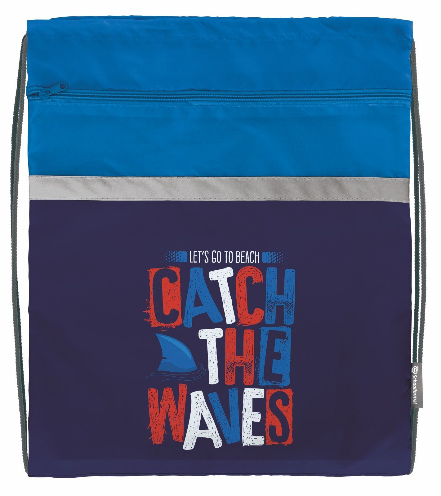 Мешок для обуви Schoolformat CATCH THE WAVES 49х41 см для мальчиков большой с Мешок для обуви Schoolformat CATCH THE WAVES 49х41 см для мальчиков большой с