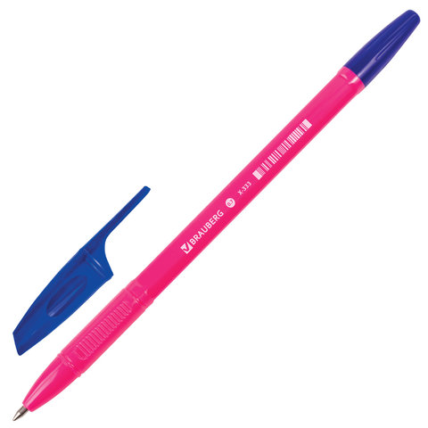 Ручка шариковая BRAUBERG "X-333" NEON SOLID, СИНЯЯ, корпус ассорти, Ручка шариковая BRAUBERG "X-333" NEON SOLID, СИНЯЯ, корпус ассорти,