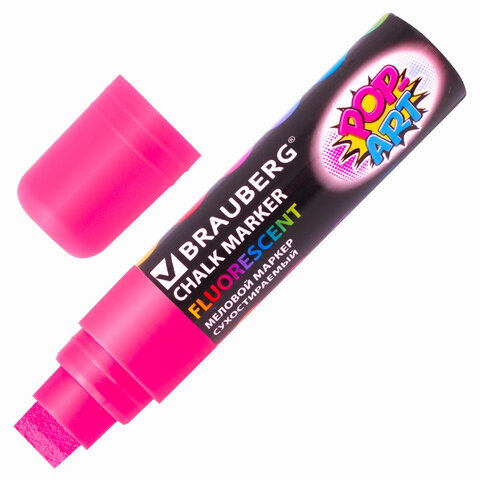 Маркер меловой BRAUBERG "POP-ART", сухостираемый, для гладких Маркер меловой BRAUBERG "POP-ART", сухостираемый, для гладких