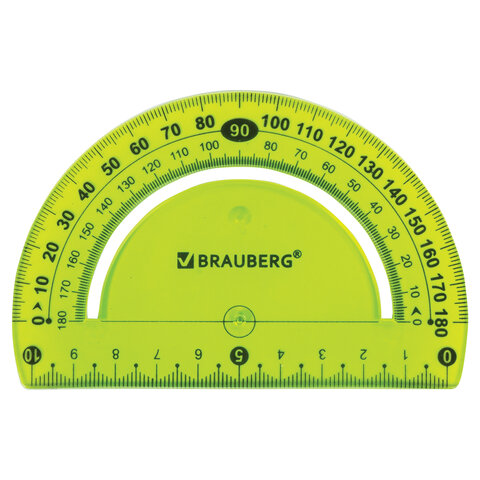 Транспортир 10 см гибкий BRAUBERG "FLEX", пластиковый, 180 градусов, Транспортир 10 см гибкий BRAUBERG "FLEX", пластиковый, 180 градусов,