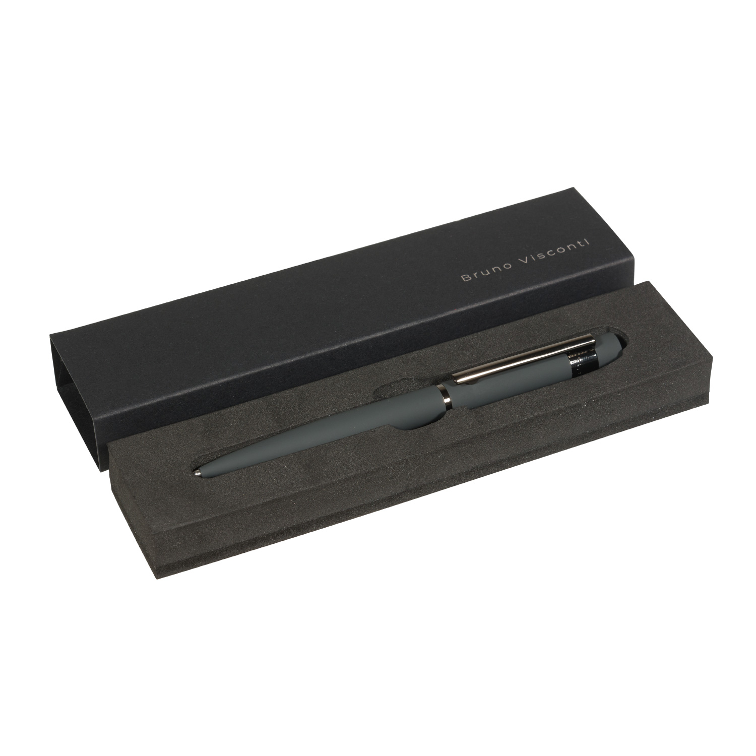 РУЧКА "VERONA" В ПОДАРОЧНОМ ФУТЛЯРЕ, 1.0 ММ, СИНЯЯ (корпус серый, РУЧКА "VERONA" В ПОДАРОЧНОМ ФУТЛЯРЕ, 1.0 ММ, СИНЯЯ (корпус серый,