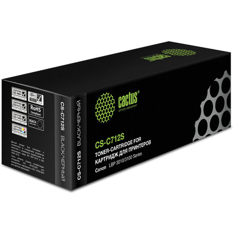 Картридж лазерный CACTUS (CS-C712) для CANON LBP-3010/3100, ресурс 1500 стр., Картридж лазерный CACTUS (CS-C712) для CANON LBP-3010/3100, ресурс 1500 стр.,