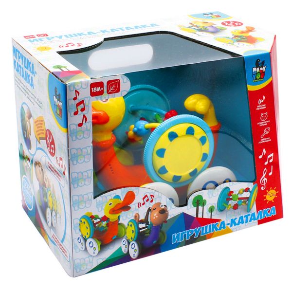 Игрушка "УТКА" BABY YOU BONDIBON, муз., едет при наж. на хвост, Игрушка "УТКА" BABY YOU BONDIBON, муз., едет при наж. на хвост,