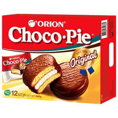 Печенье ORION "Choco Pie Original" 360 г (12 штук х 30 г), О0000013014 Печенье ORION "Choco Pie Original" 360 г (12 штук х 30 г), О0000013014