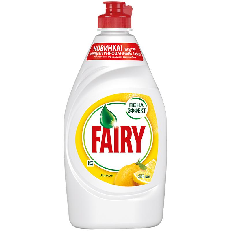 Средство для мытья посуды Fairy "Сочный лимон", 0,45л 976781 Средство для мытья посуды Fairy "Сочный лимон", 0,45л 976781