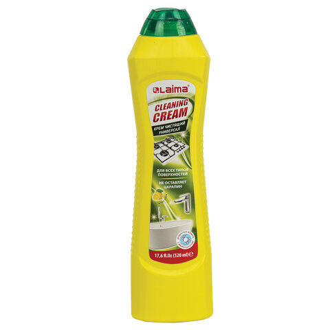 Чистящее средство универсальное крем, 520 мл, LAIMA "Лимон", 608660 Чистящее средство универсальное крем, 520 мл, LAIMA "Лимон", 608660