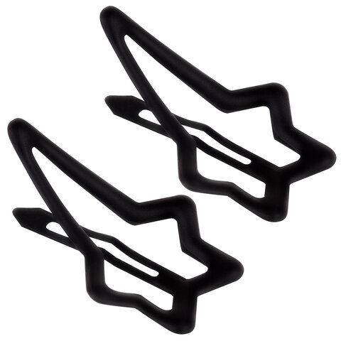 Заколки для волос НАБОР 2 шт., 5,5 см, клик-клак, soft touch, чёрный, MONTE VITA