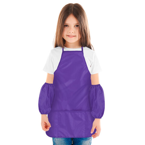 Фартук с нарукавниками для уроков труда ПИФАГОР, 3 кармана, увеличенный размер,