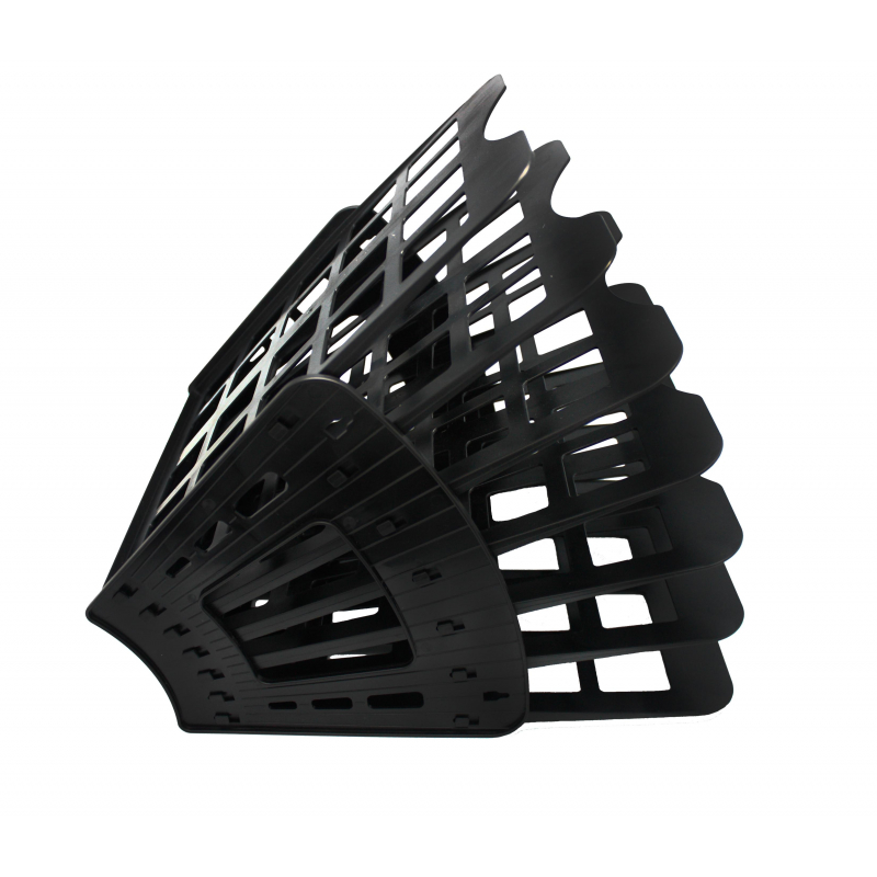 Лоток для бумаг Attache Веер сборный на 6 отделений, черный Лоток для бумаг Attache Веер сборный на 6 отделений, черный