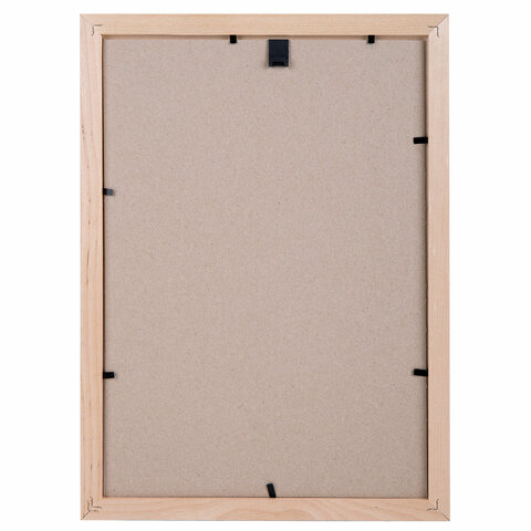 Рамка 21х30 см небьющаяся, КОМПЛЕКТ 3 шт., багет 20 мм дерево, BRAUBERG