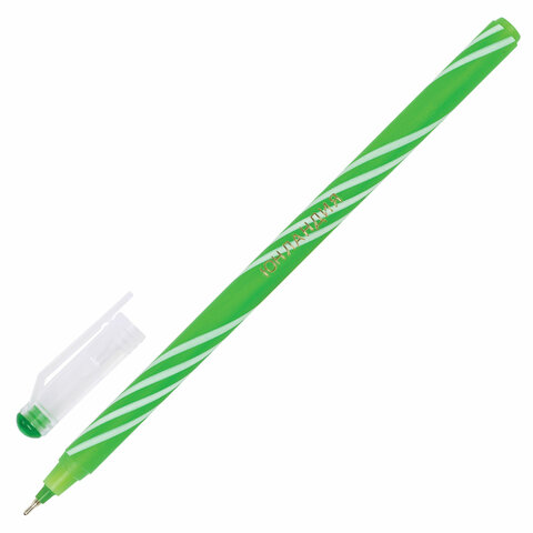 Ручка шариковая масляная ЮНЛАНДИЯ "CANDY", СИНЯЯ, корпус ассорти, узел Ручка шариковая масляная ЮНЛАНДИЯ "CANDY", СИНЯЯ, корпус ассорти, узел