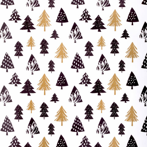 Бумага упаковочная новогодняя "Black.Gold.White", 70х100 см, 10 Бумага упаковочная новогодняя "Black.Gold.White", 70х100 см, 10