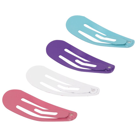 Заколки для волос НАБОР 8 шт., 3 см, клик-клак, глянцевый, разные цвета, MONTE Заколки для волос НАБОР 8 шт., 3 см, клик-клак, глянцевый, разные цвета, MONTE