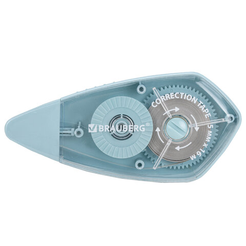 Корректирующая лента BRAUBERG REWIND, 5 мм х 16 м, механизм перемотки, корпус Корректирующая лента BRAUBERG REWIND, 5 мм х 16 м, механизм перемотки, корпус