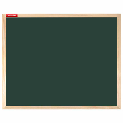 Доска для мела магнитная 45х60 см, зеленая, деревянная рамка, BRAUBERG