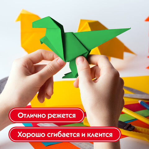 Картон цветной А4 немелованный, 12 листов 12 цветов, в пакете, ПИФАГОР, 200х283