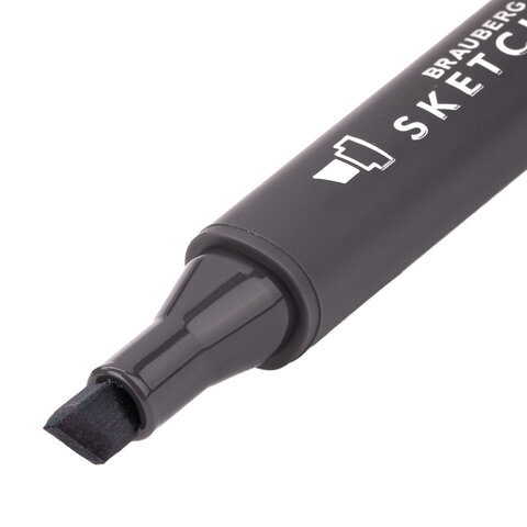 Маркер для скетчинга двусторонний 1 мм - 6 мм BRAUBERG ART CLASSIC, СЕРО-ЗЕЛЕНЫЙ