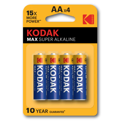 Батарейки алкалиновые "пальчиковые" КОМПЛЕКТ 4 шт., KODAK Max Super Батарейки алкалиновые "пальчиковые" КОМПЛЕКТ 4 шт., KODAK Max Super