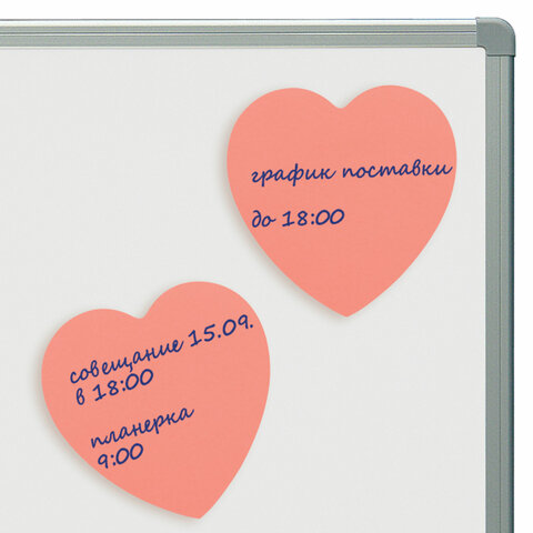 Блок самоклеящийся (стикер) фигурный BRAUBERG, сердце, 50 л., розовый, Блок самоклеящийся (стикер) фигурный BRAUBERG, сердце, 50 л., розовый,
