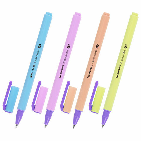 Ручка гелевая BRAUBERG "COLOR PASTEL", СИНЯЯ, корпус ассорти, узел Ручка гелевая BRAUBERG "COLOR PASTEL", СИНЯЯ, корпус ассорти, узел